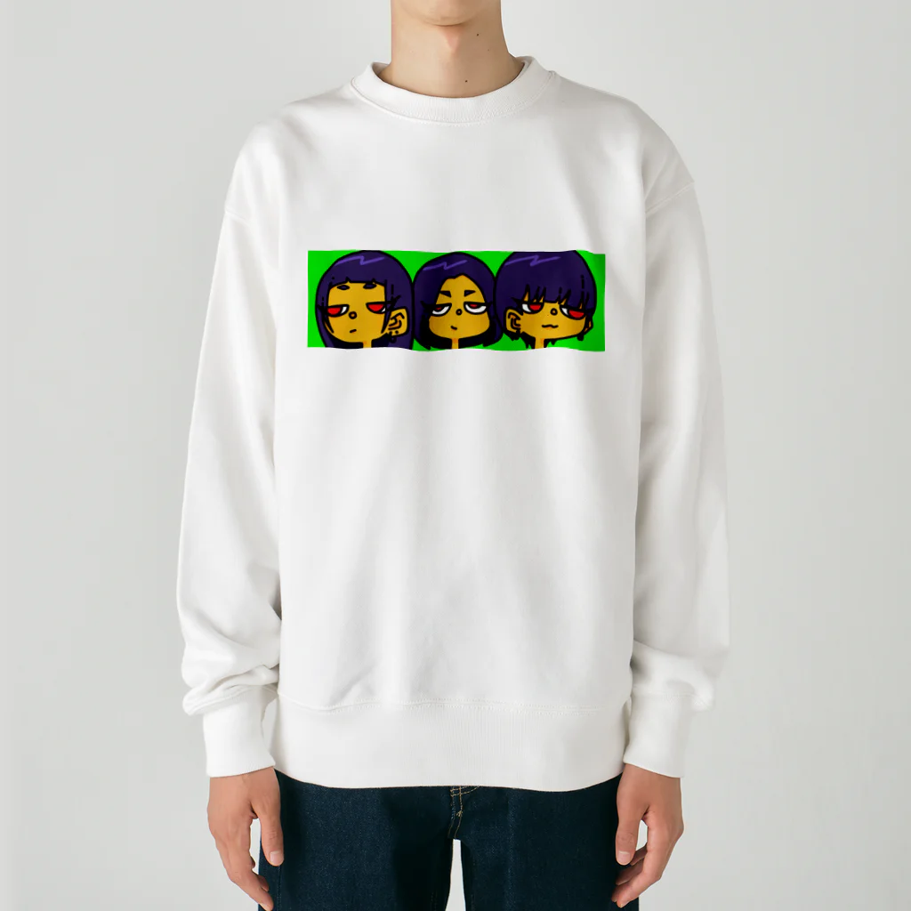 キカンシのデフォルメキカンシ Heavyweight Crew Neck Sweatshirt