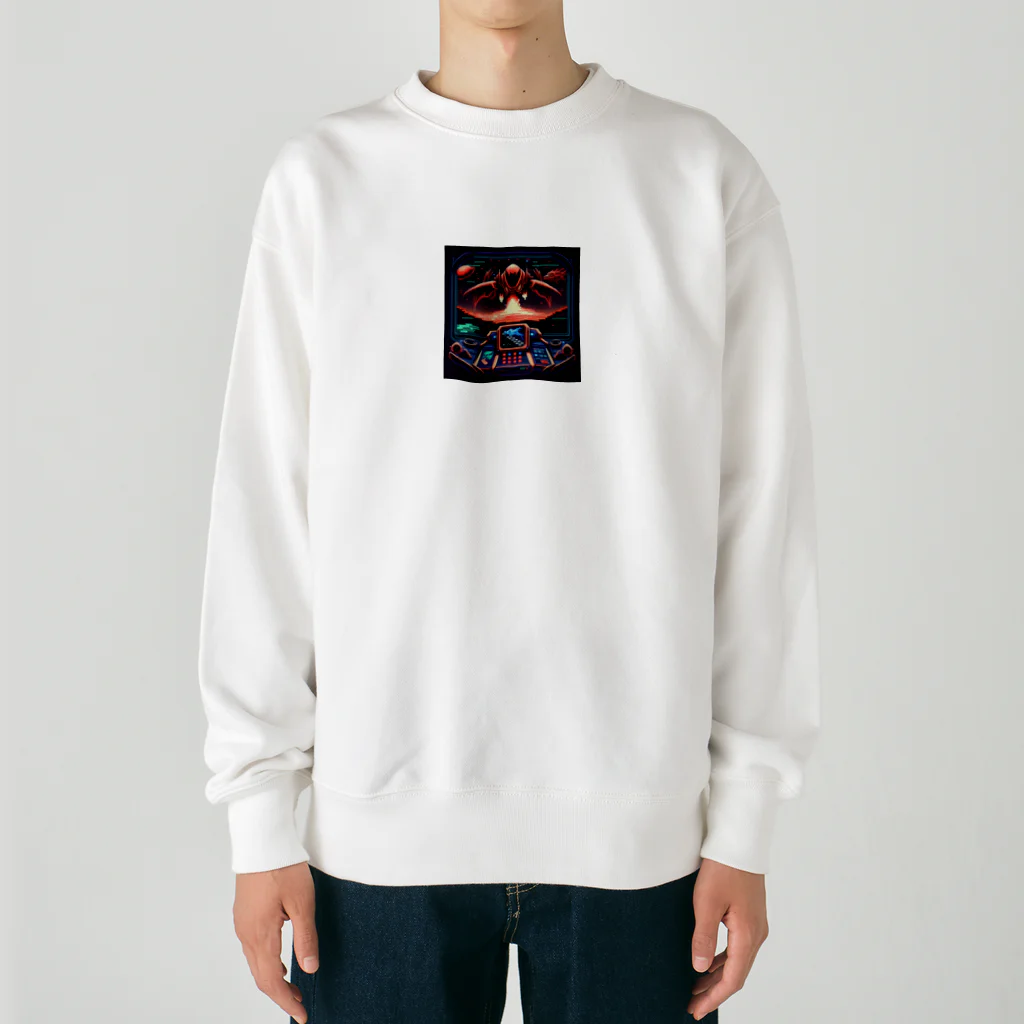 RETRO GAME CENTERのSHOOTING GAMEⅡ Heavyweight Crew Neck Sweatshirt