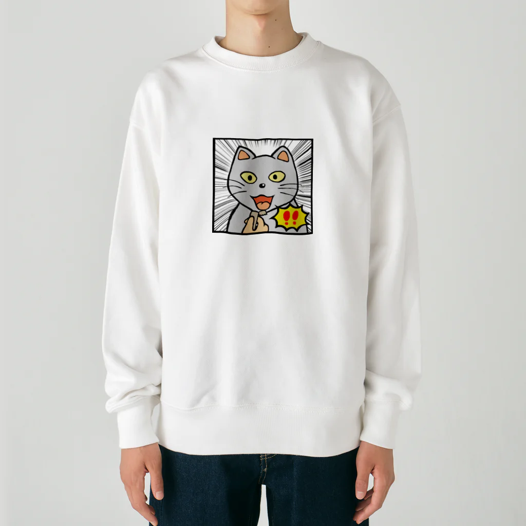 N's Creationのネコ、衝撃を受ける。 Heavyweight Crew Neck Sweatshirt