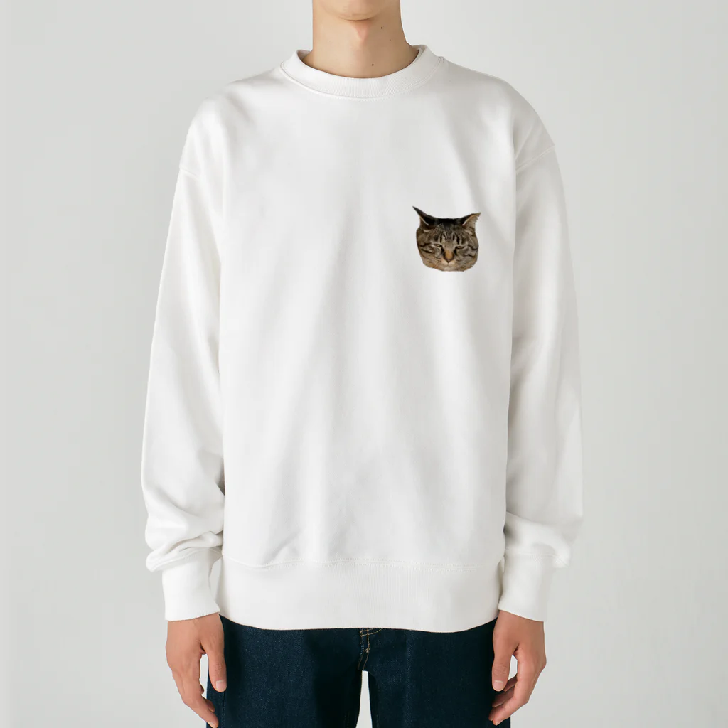 nyanmochi_lifeのぶちゃ猫シリーズ① Heavyweight Crew Neck Sweatshirt