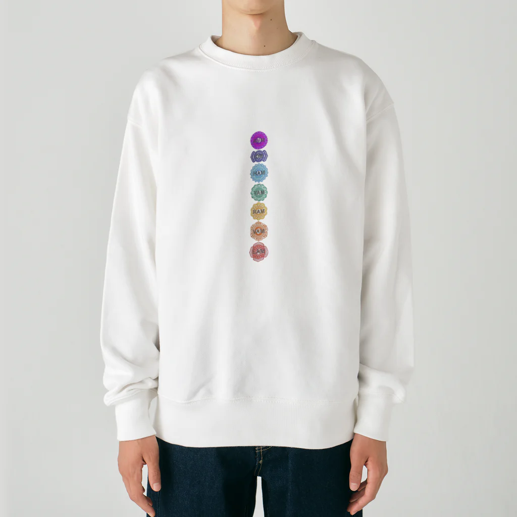 pinturaのchakra mantra Heavyweight Crew Neck Sweatshirt