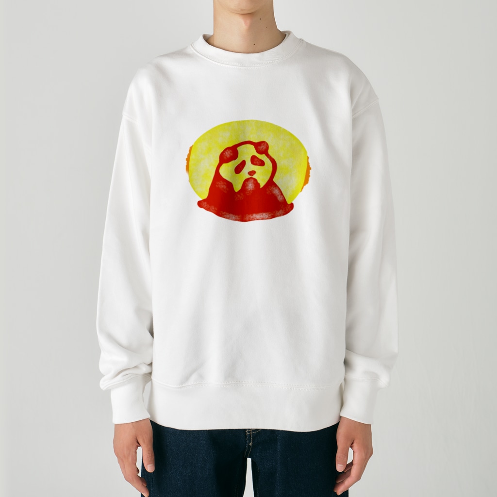 チャイニーズオムオム(町中華のオムライス)の町中華のオムライス(パンダ) Heavyweight Crew Neck Sweatshirt