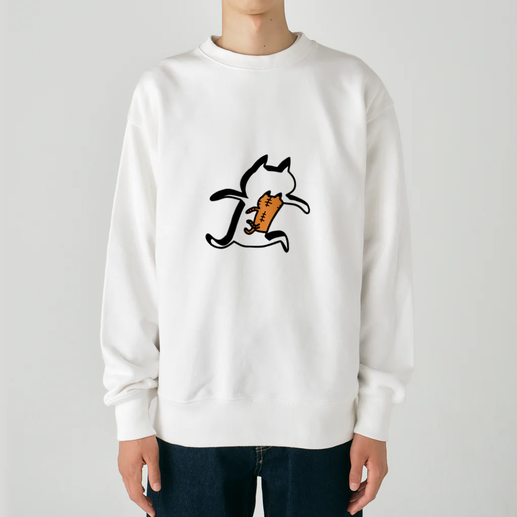 PokuStarのトラが走り、穴をあける Heavyweight Crew Neck Sweatshirt