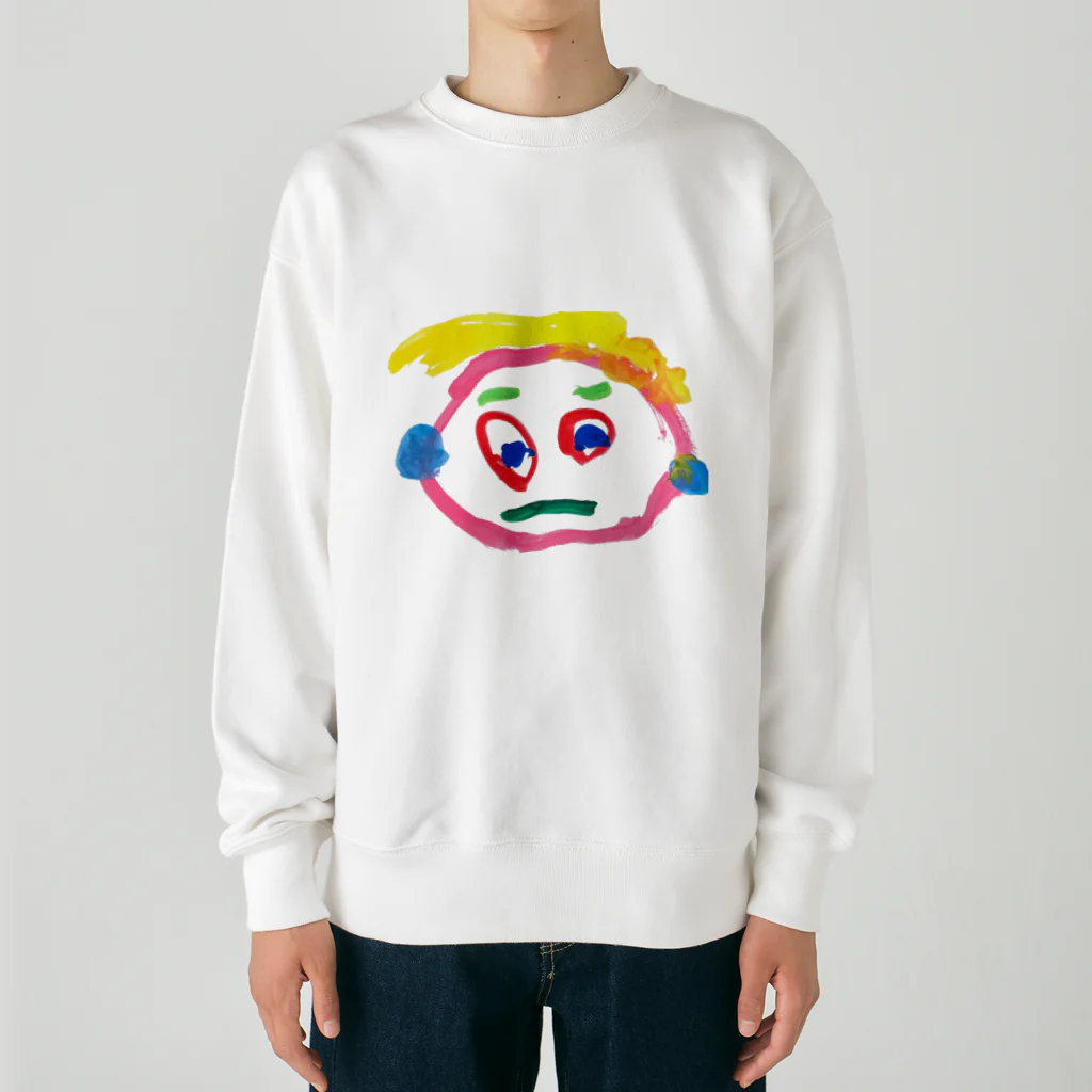 こどもの絵の３さい の じがぞう Heavyweight Crew Neck Sweatshirt