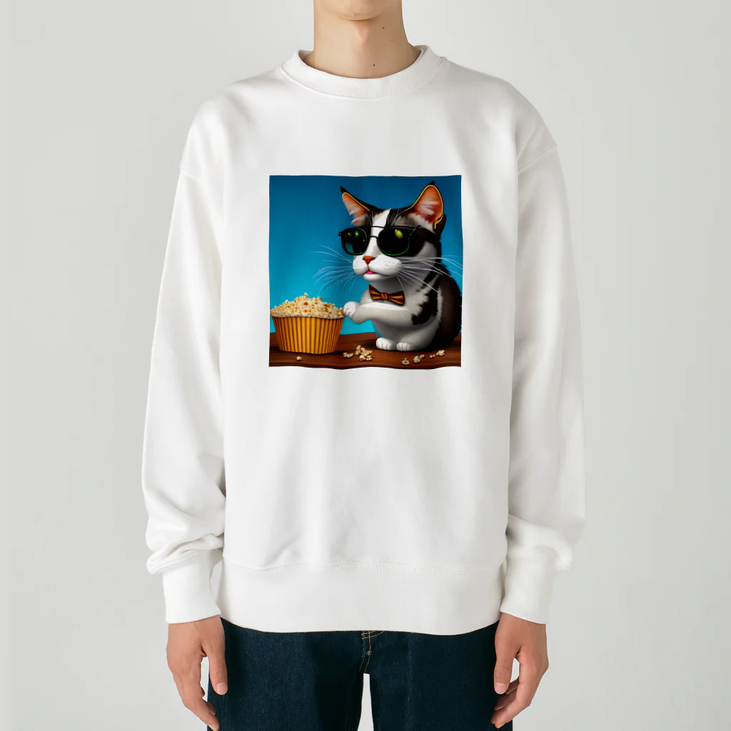 じょんすたいるのPopcorn Cat Heavyweight Crew Neck Sweatshirt