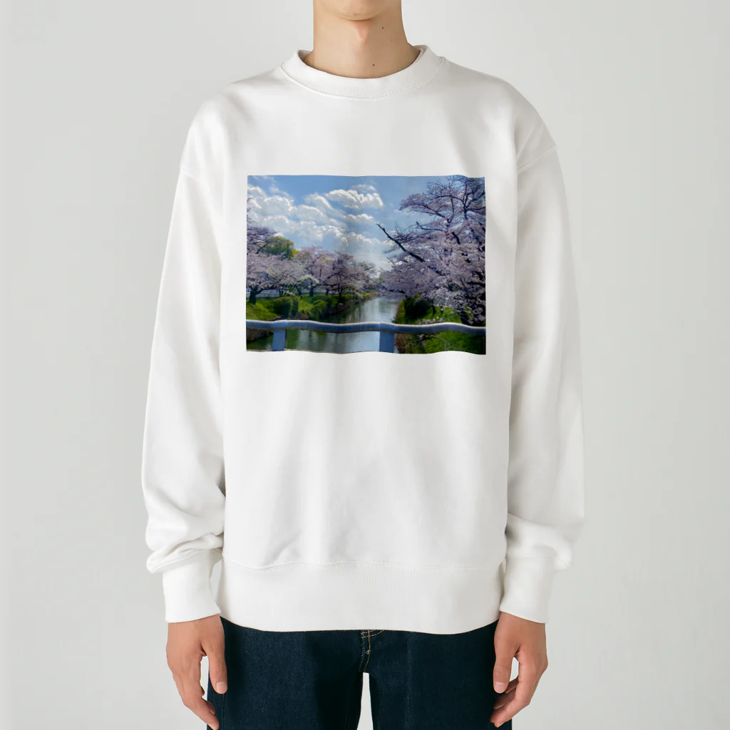 Schanの日本の桜 Heavyweight Crew Neck Sweatshirt