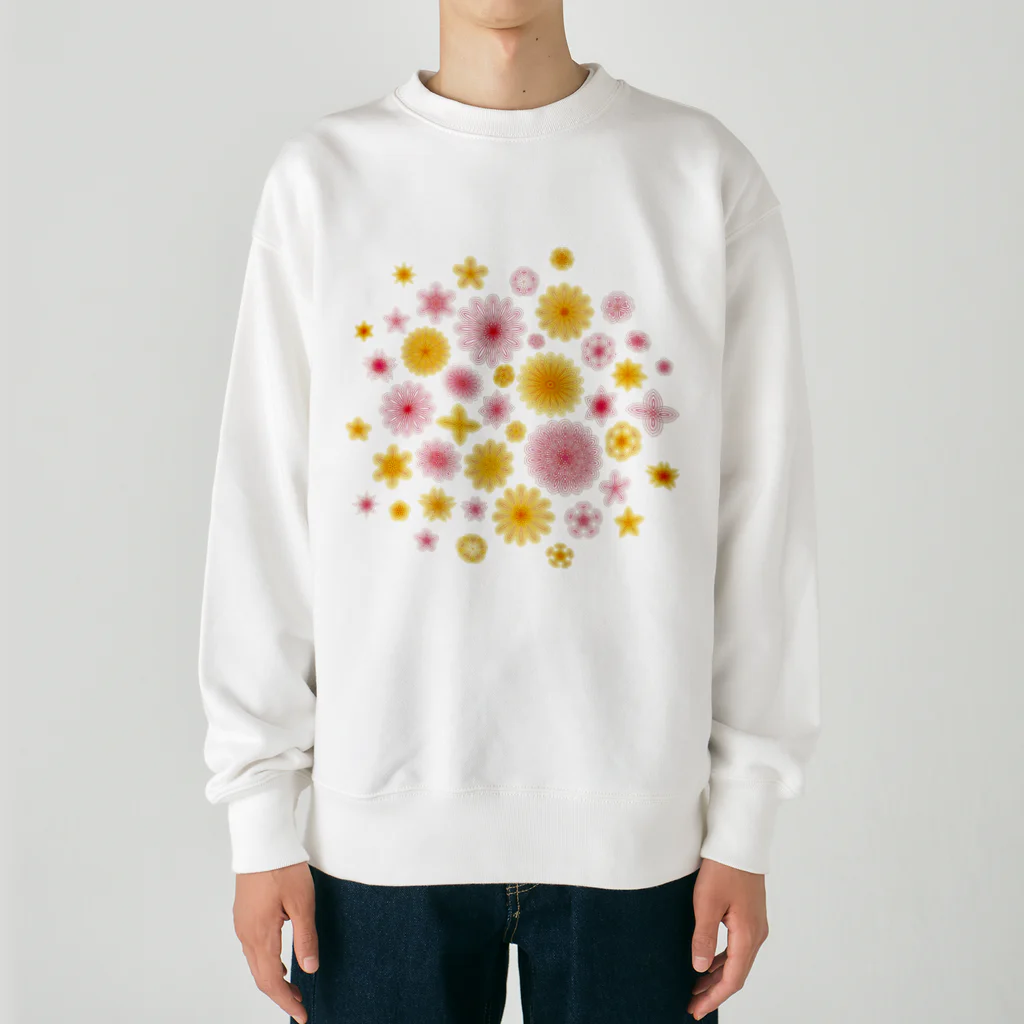 kimchinの華やかな色合いの花柄 Heavyweight Crew Neck Sweatshirt