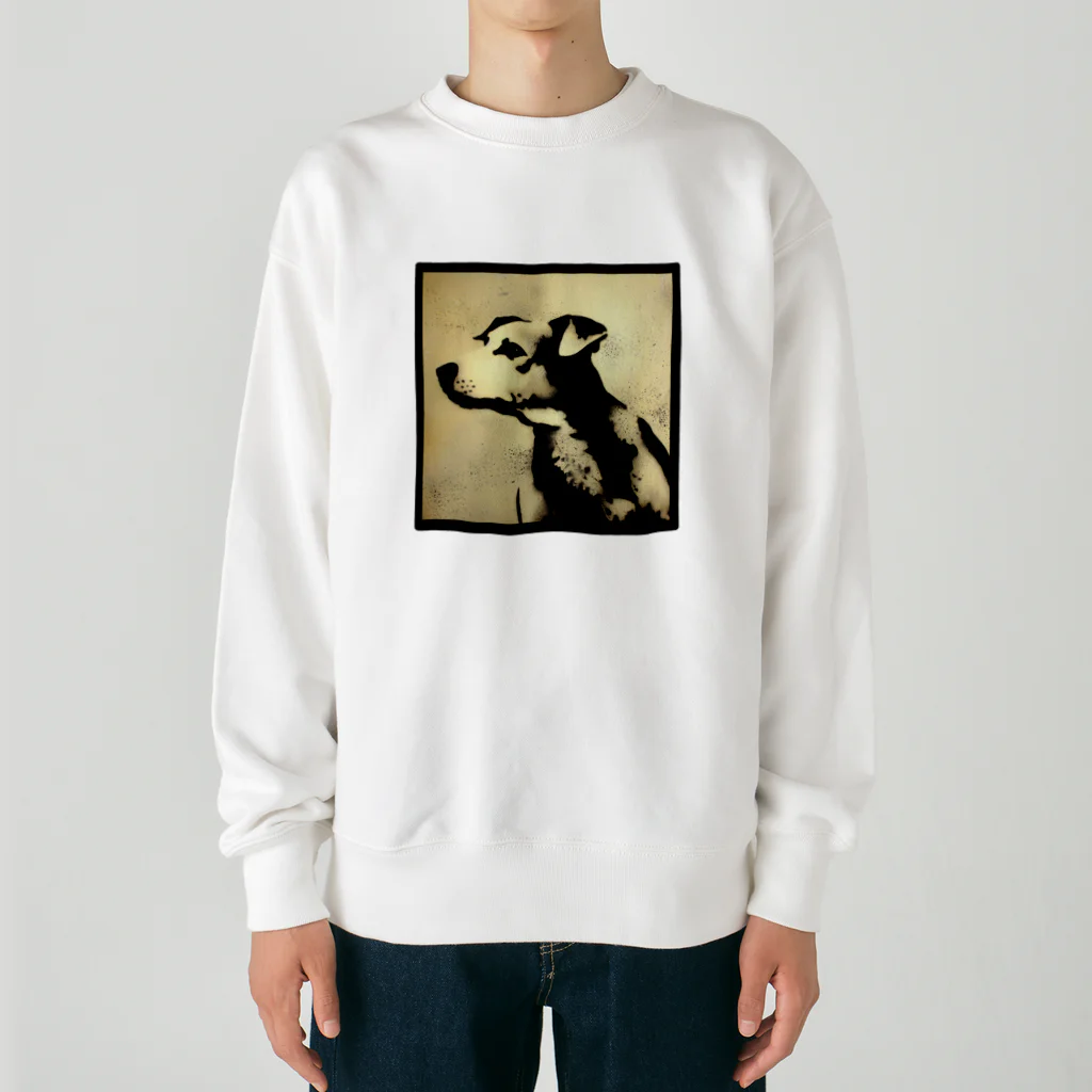 おもしろいTシャツ屋さんの犬　DOG　ステンシル Heavyweight Crew Neck Sweatshirt