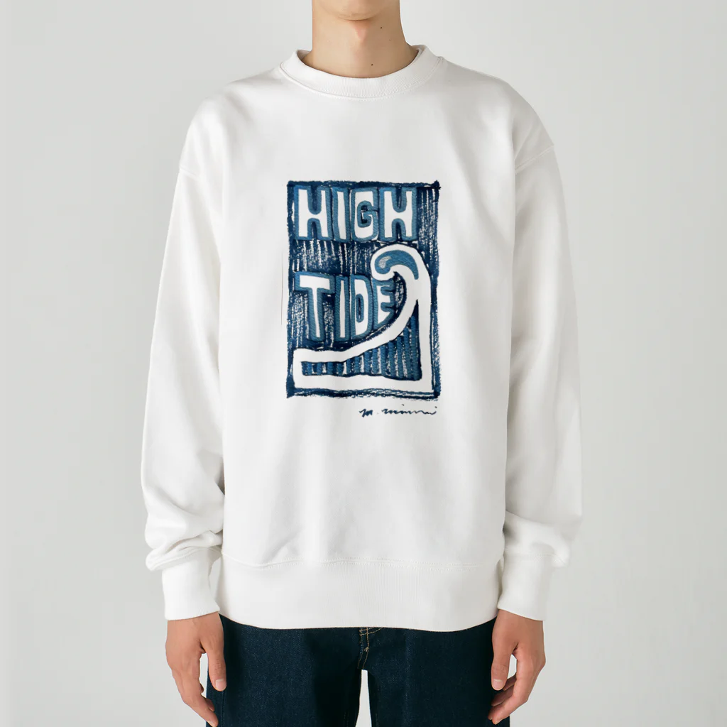 masahiro_minami_artのHIGH TIDE（ブルー） Heavyweight Crew Neck Sweatshirt