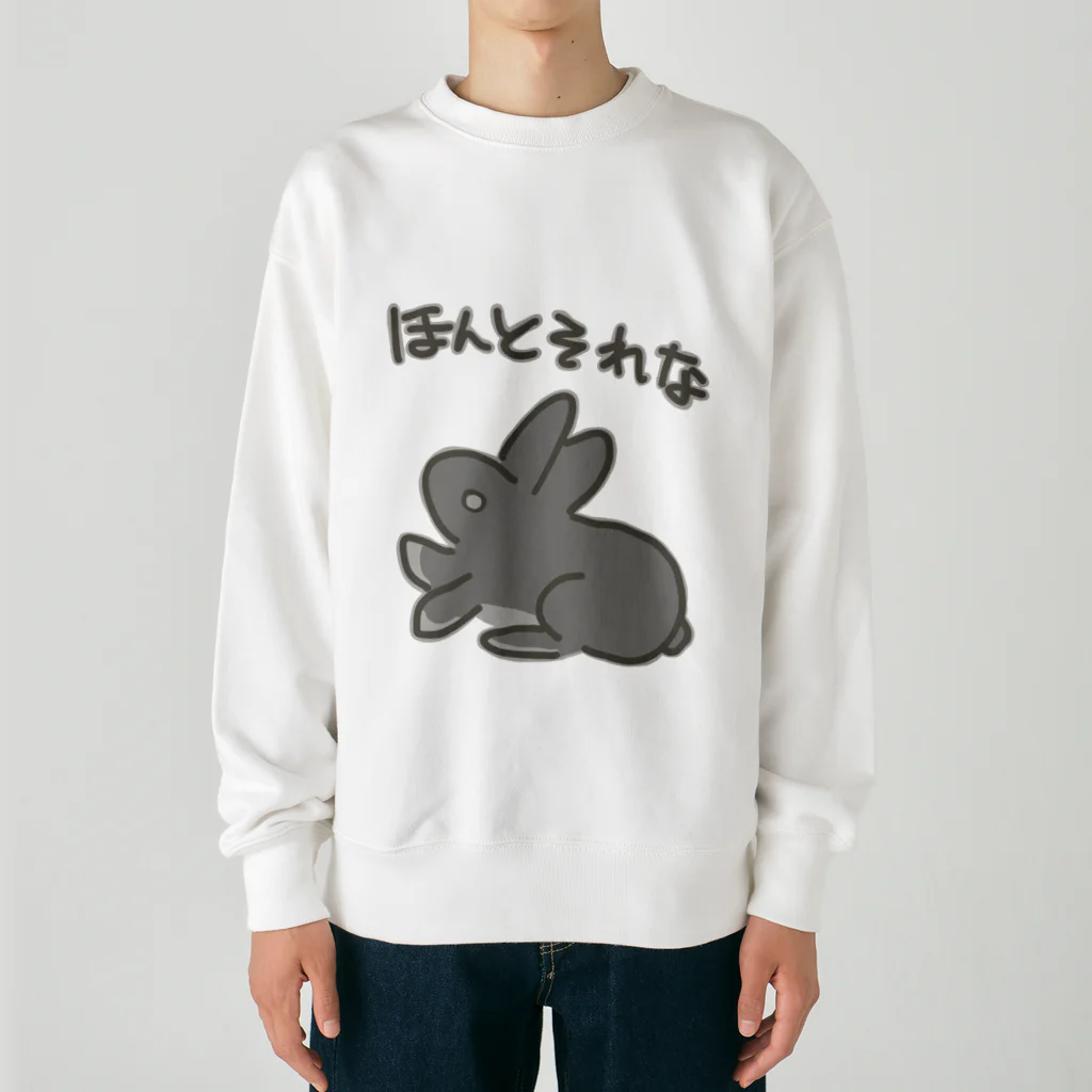 ミナミコアリクイ【のの】のほんとそれな【うさぎ】 Heavyweight Crew Neck Sweatshirt