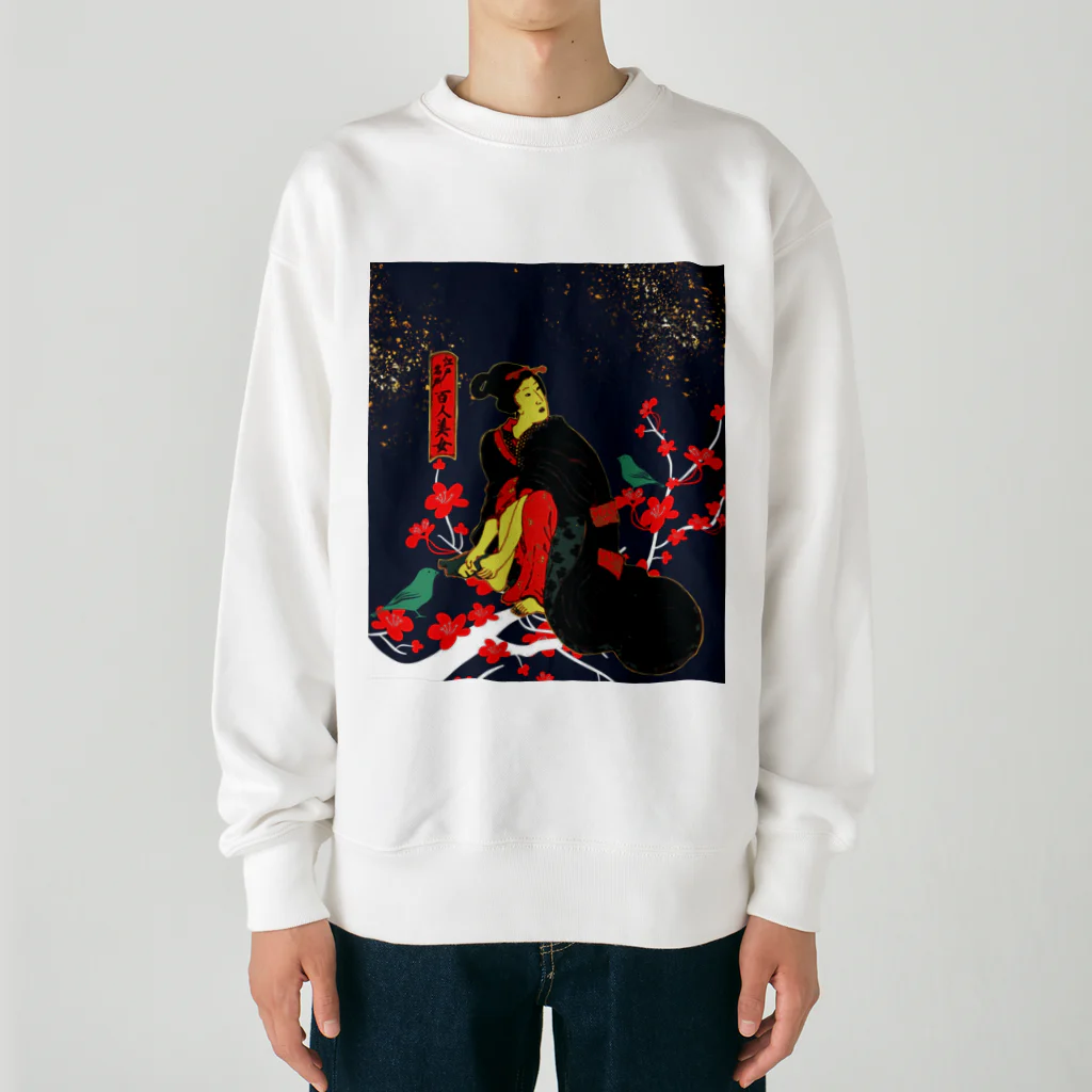 ごった煮商店の江戸名所百人美女 Heavyweight Crew Neck Sweatshirt