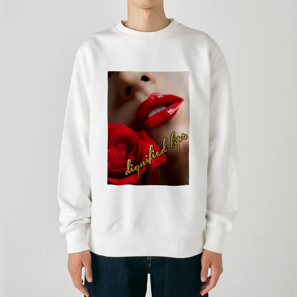 キッチンファラオの美女の口唇に薔薇 Heavyweight Crew Neck Sweatshirt