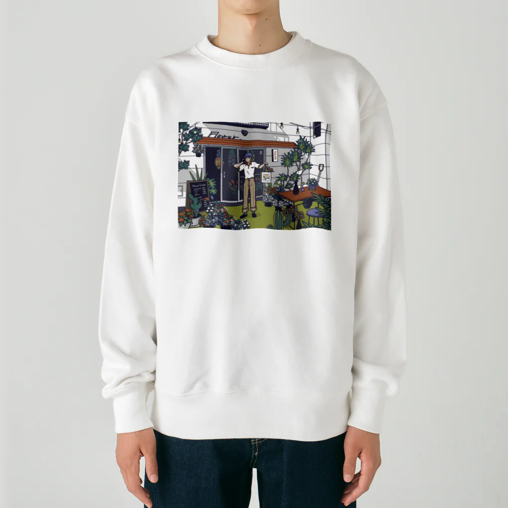 モナカの春を連れて Heavyweight Crew Neck Sweatshirt