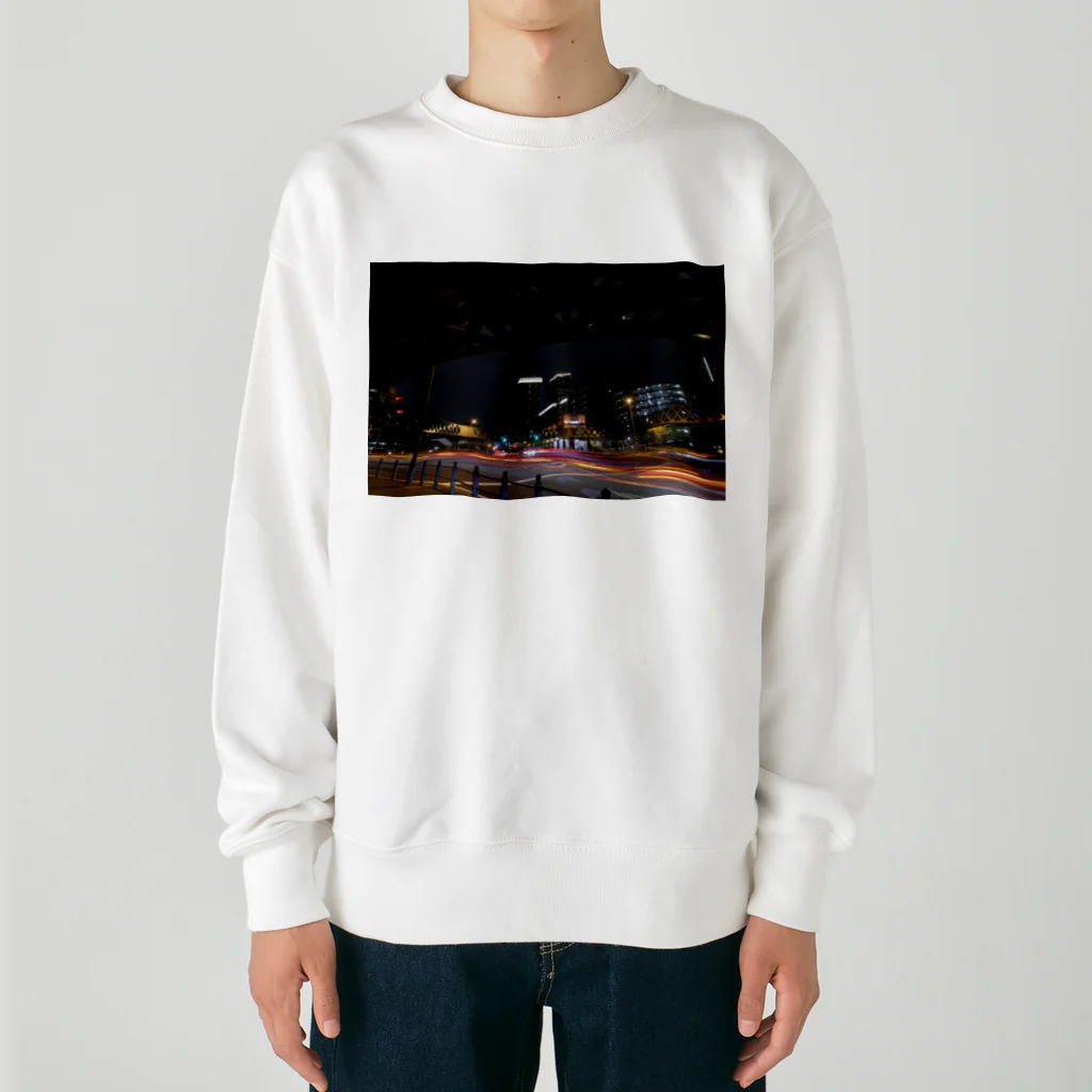 nokkccaの光跡 - Junction Light trail - Heavyweight Crew Neck Sweatshirt