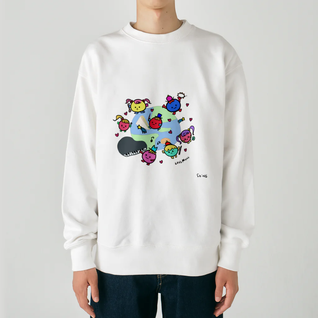 SHIHO NO WAのレッツミュージック Heavyweight Crew Neck Sweatshirt