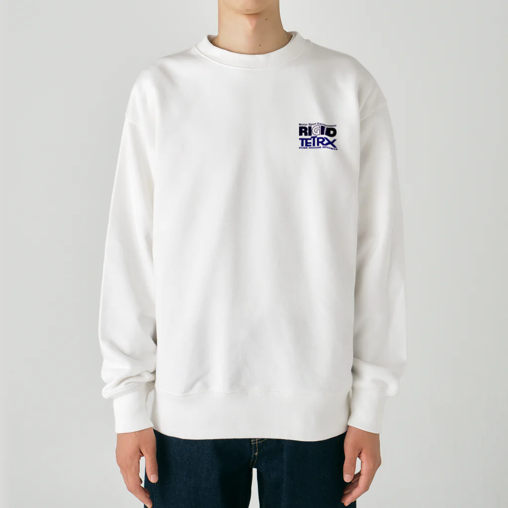 リジット・モータースポーツのRIGID-TETRX透過ロゴ紺 Heavyweight Crew Neck Sweatshirt