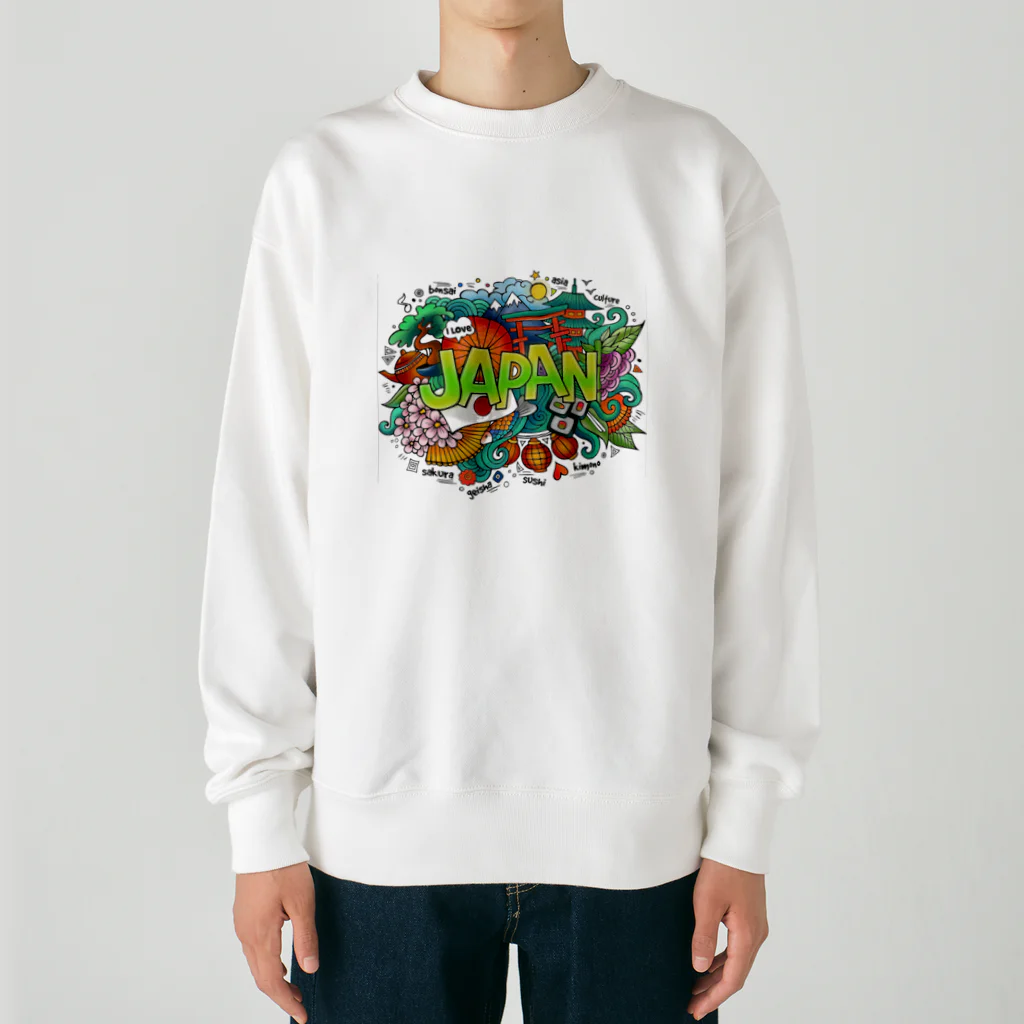 KanRinの日本の文化 Heavyweight Crew Neck Sweatshirt