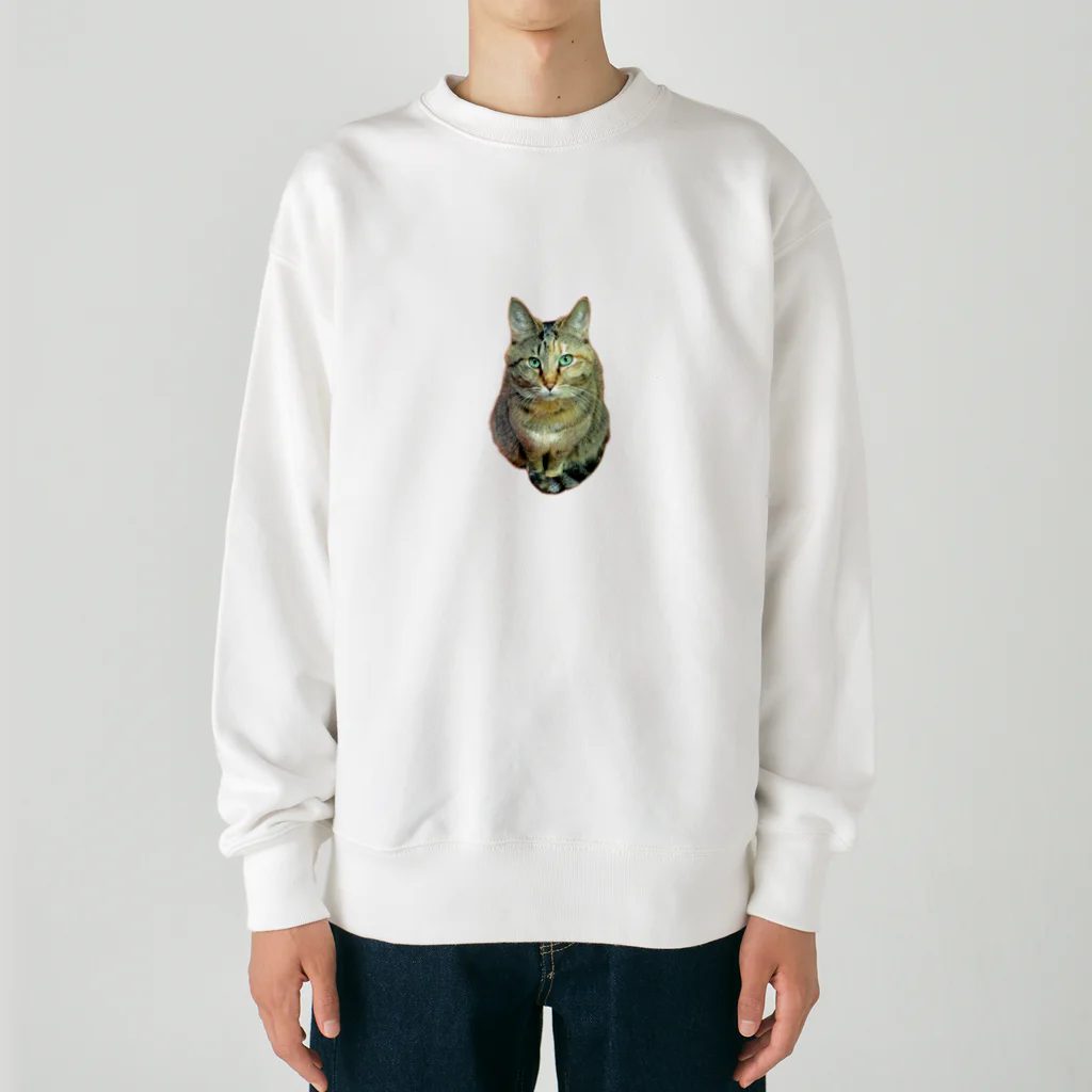 桃くるみSHOPのしっぽマフラーにゃん Heavyweight Crew Neck Sweatshirt