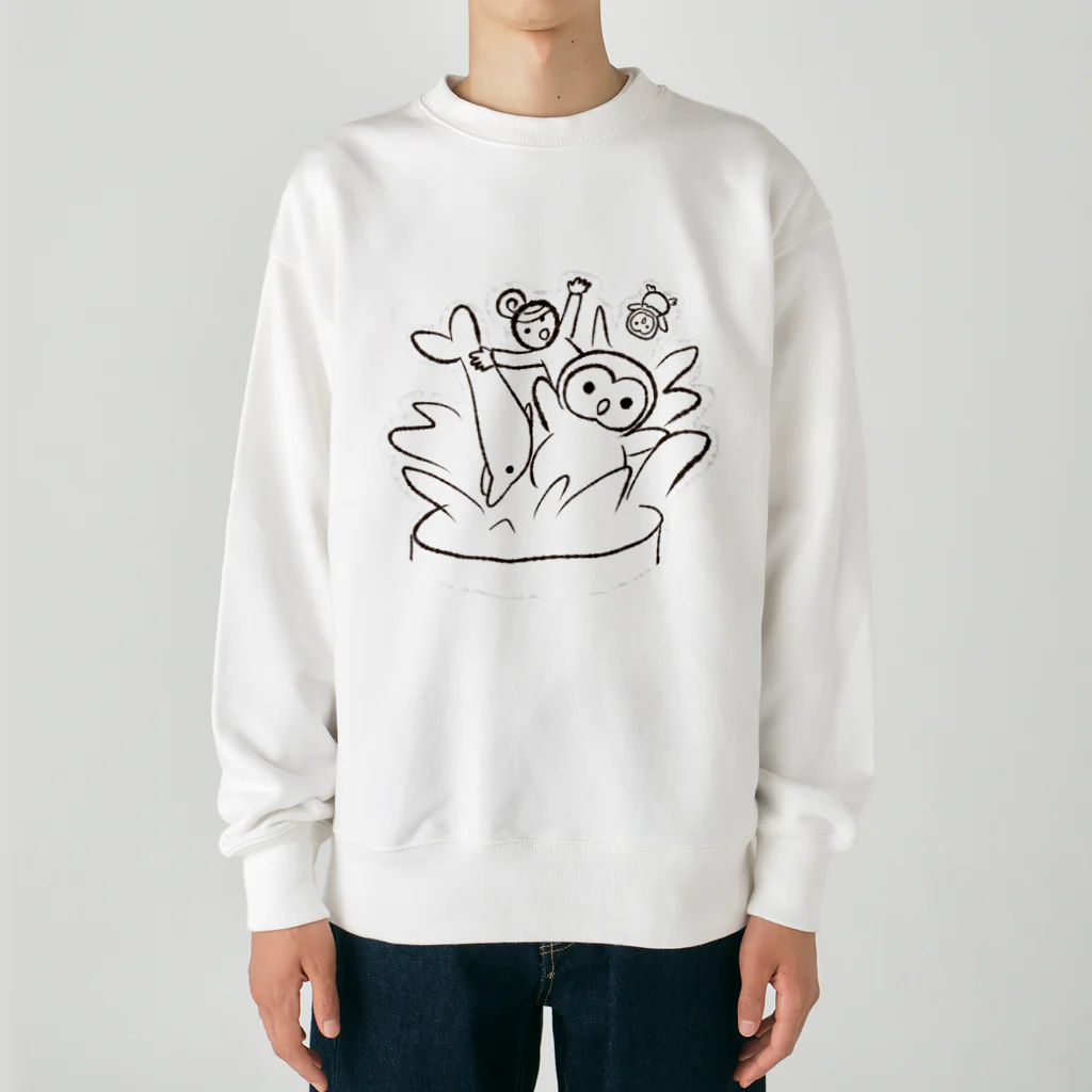 こねずみ出版のみいちゃんとふくちゃん02 Heavyweight Crew Neck Sweatshirt