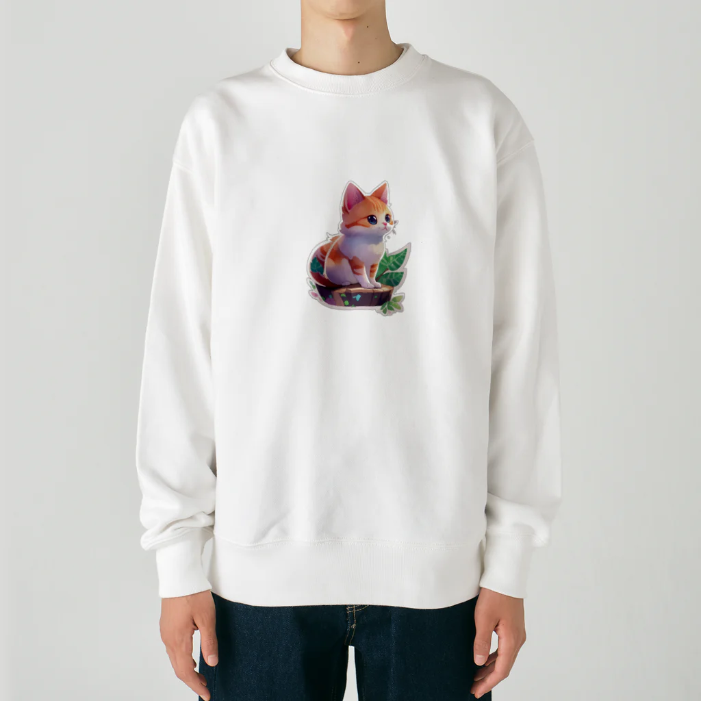 dolphineのキュートな猫 Heavyweight Crew Neck Sweatshirt