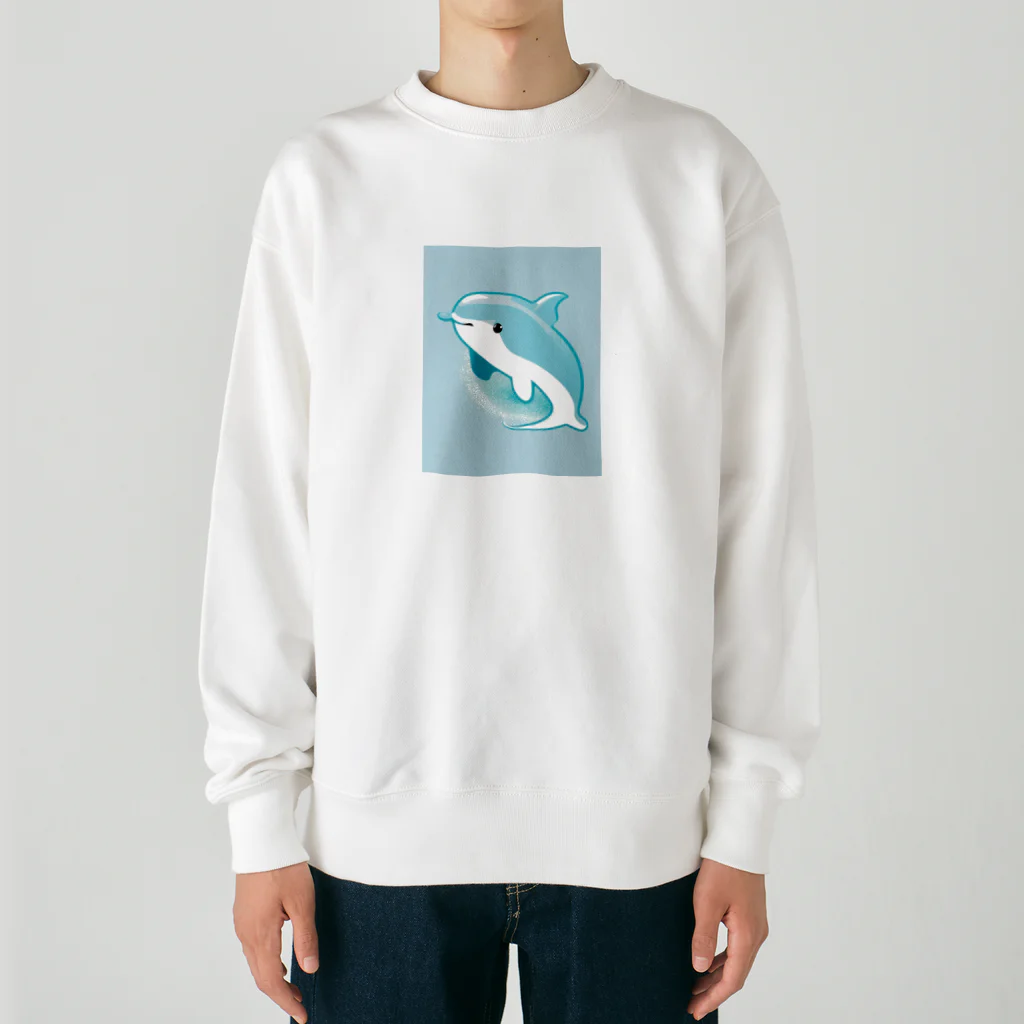 dolphineの癒しのハッピードルフィン　Healing Happy Dolphine Heavyweight Crew Neck Sweatshirt