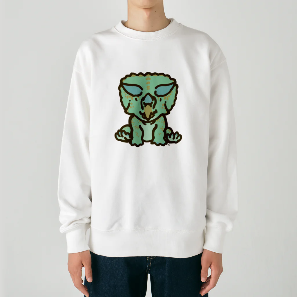 segasworksのプロルススちゃん（ゆるトリケラトプス） Heavyweight Crew Neck Sweatshirt