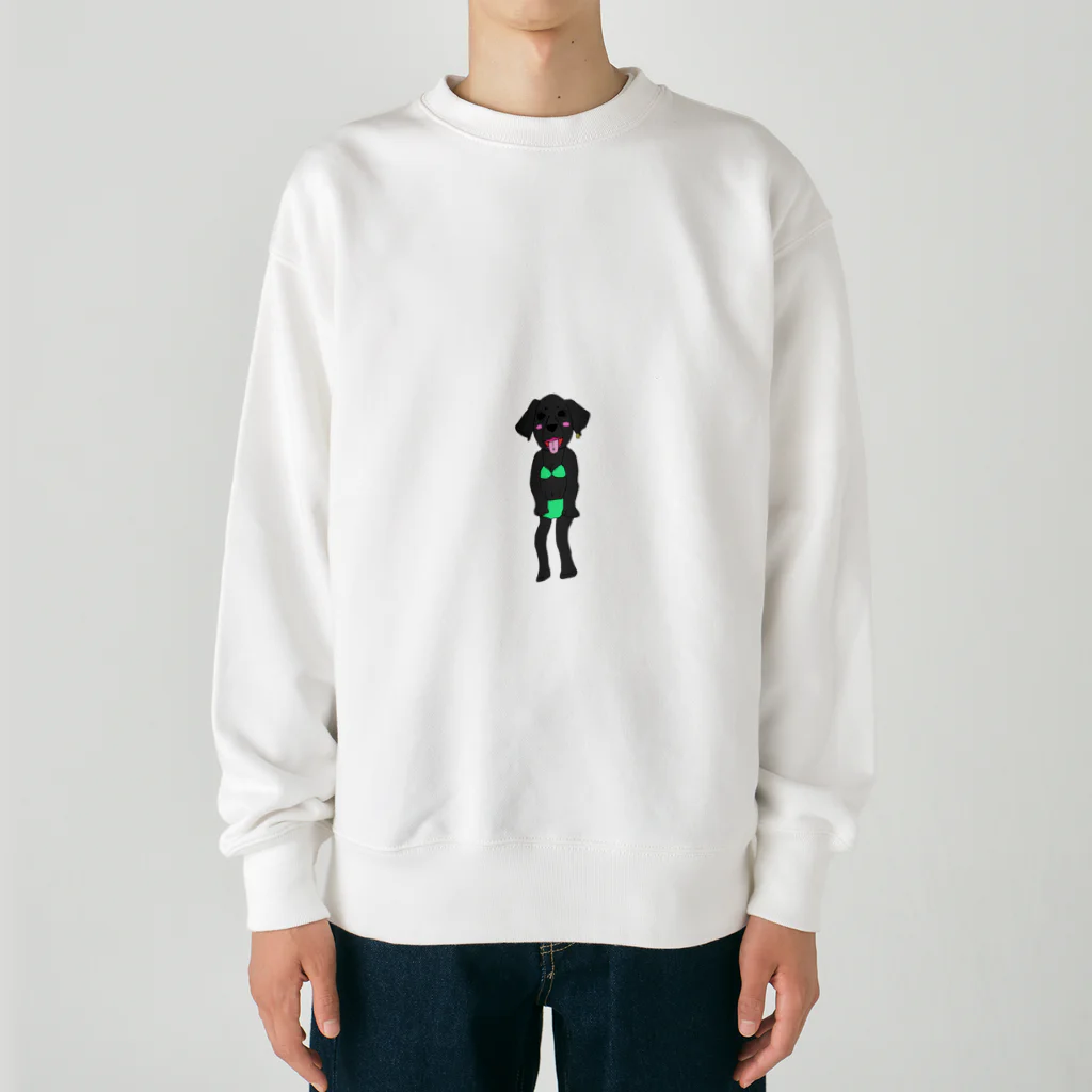 ラクガキ××の黒ギャルの黒ラブ Heavyweight Crew Neck Sweatshirt