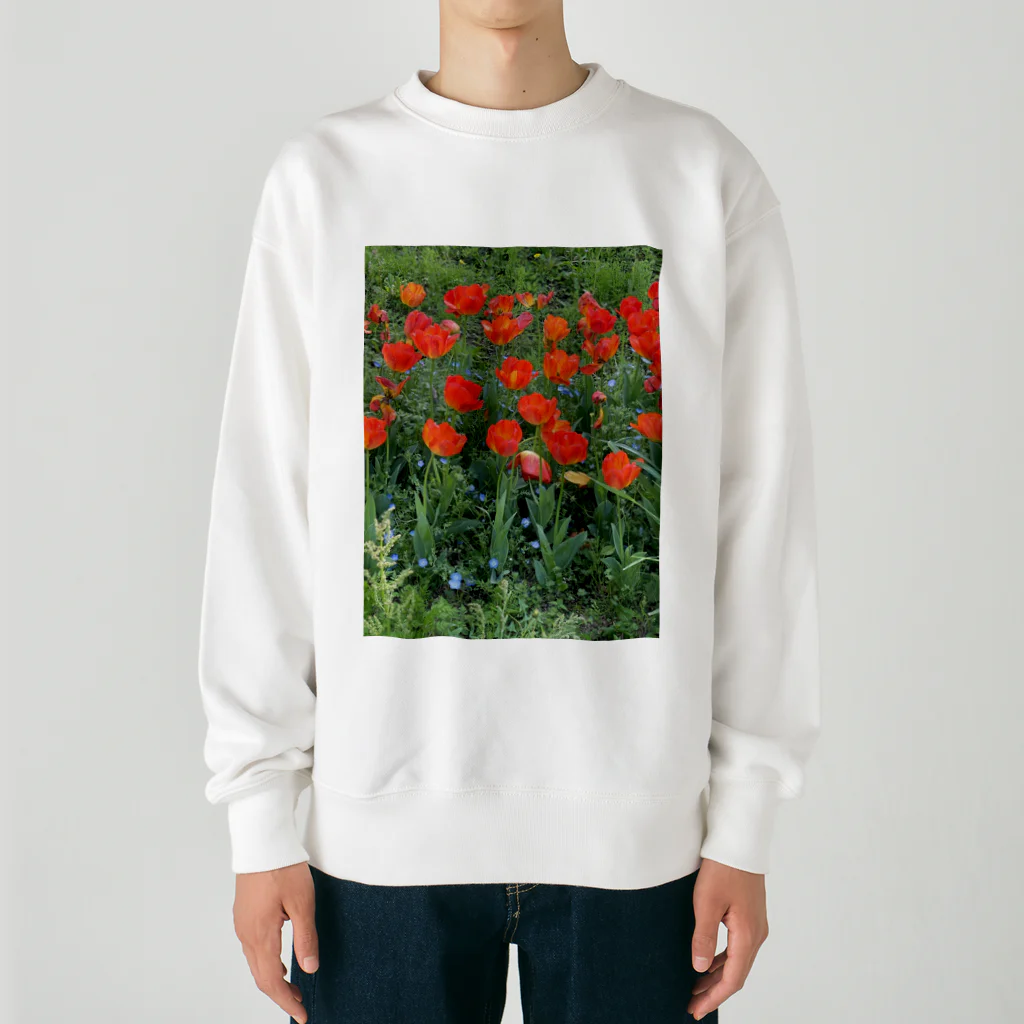 桜のチューリップ Heavyweight Crew Neck Sweatshirt