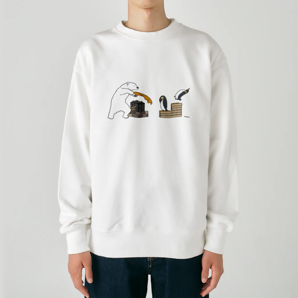 mocchi’s workshopのシロクマロウリュ Heavyweight Crew Neck Sweatshirt