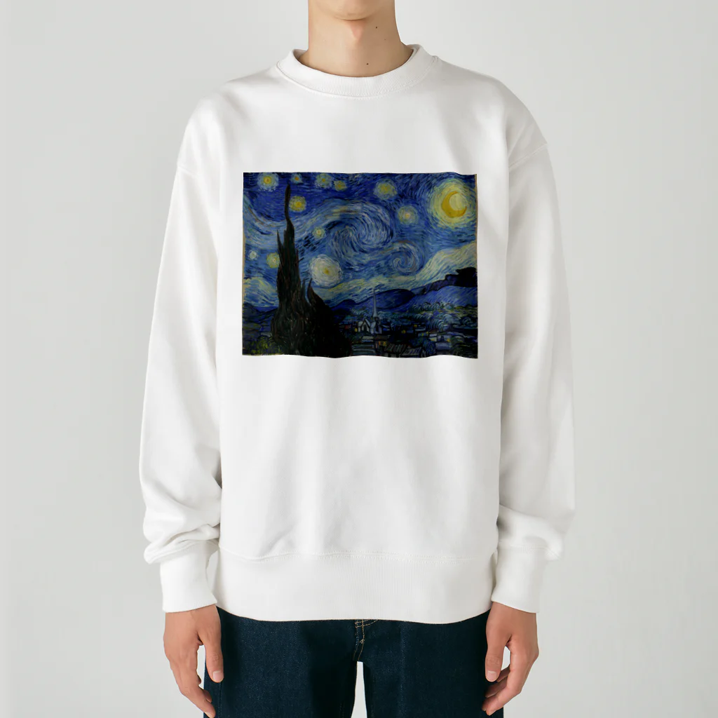 世界美術商店の星月夜 / The Starry Night Heavyweight Crew Neck Sweatshirt