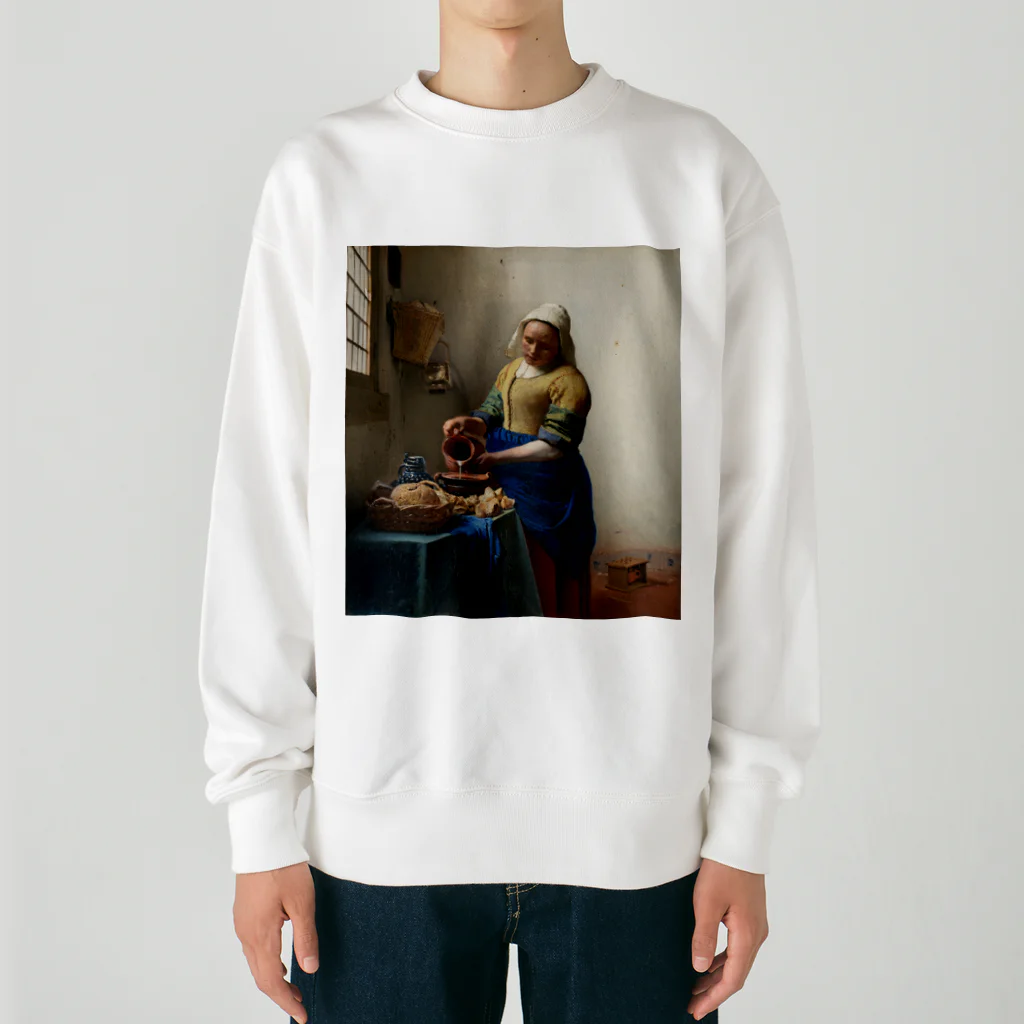 世界美術商店の牛乳を注ぐ女 / The Milkmaid Heavyweight Crew Neck Sweatshirt