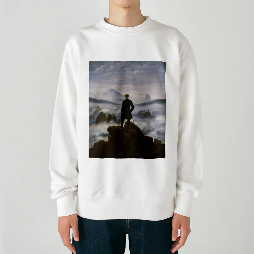 世界美術商店の雲海の上の旅人 / Wanderer above the Sea of Fog Heavyweight Crew Neck Sweatshirt