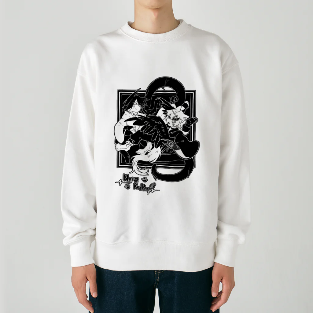 狐火箱のNADU×KURO(淡色地向け) Heavyweight Crew Neck Sweatshirt