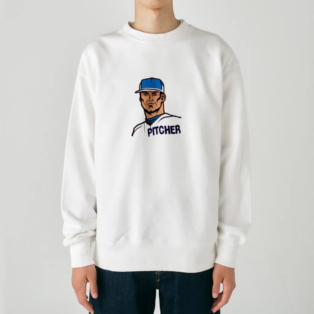 Reason+PictureのPitcherくん01 Heavyweight Crew Neck Sweatshirt