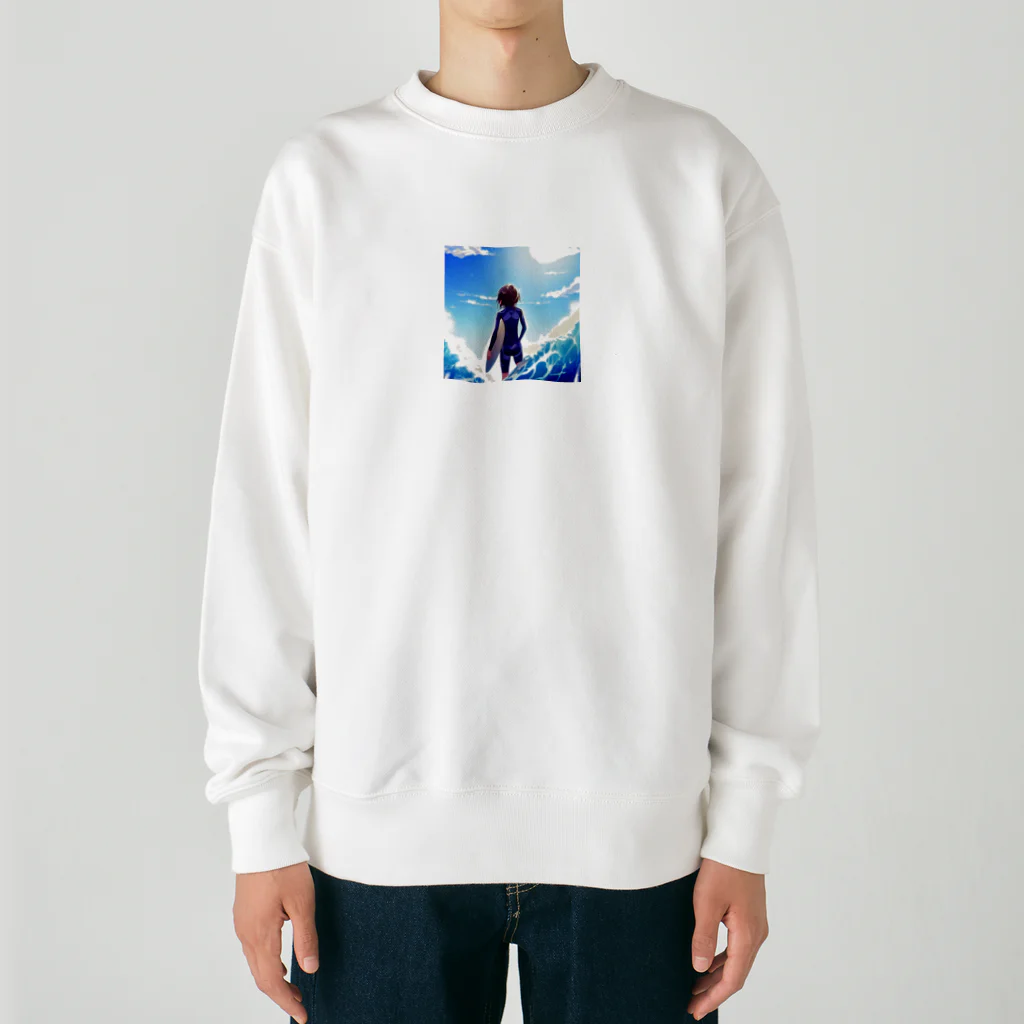 sweetsmailstudioのサーファー女子 Heavyweight Crew Neck Sweatshirt