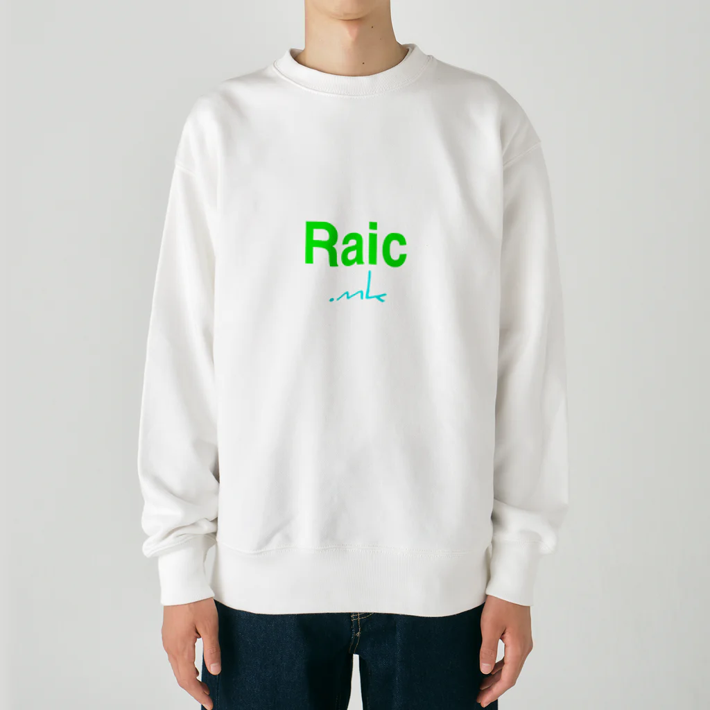 Raic.mk(ﾗｲｸﾒｲｸ)のRaic.mkパステルグリーンロゴ ヘビーウェイトスウェット