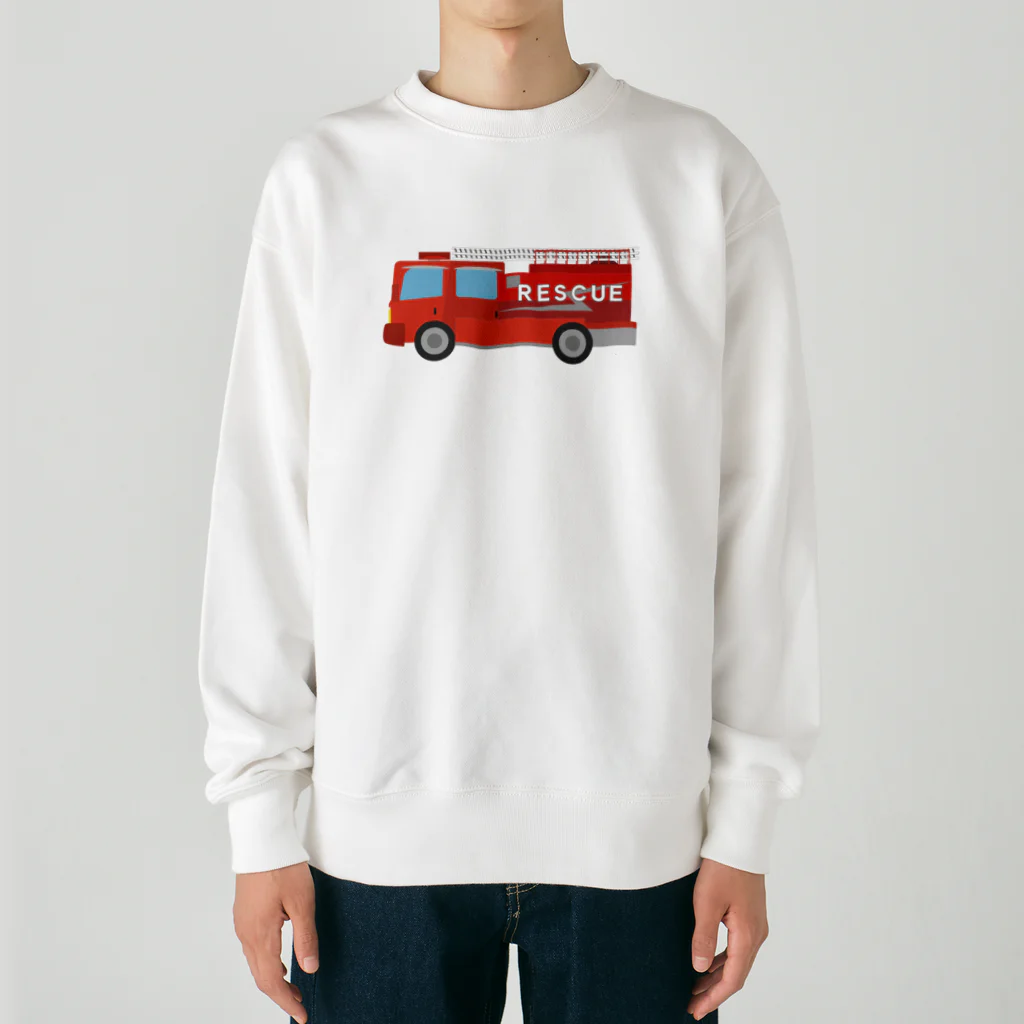 chicodeza by suzuriのレスキュー車 Heavyweight Crew Neck Sweatshirt