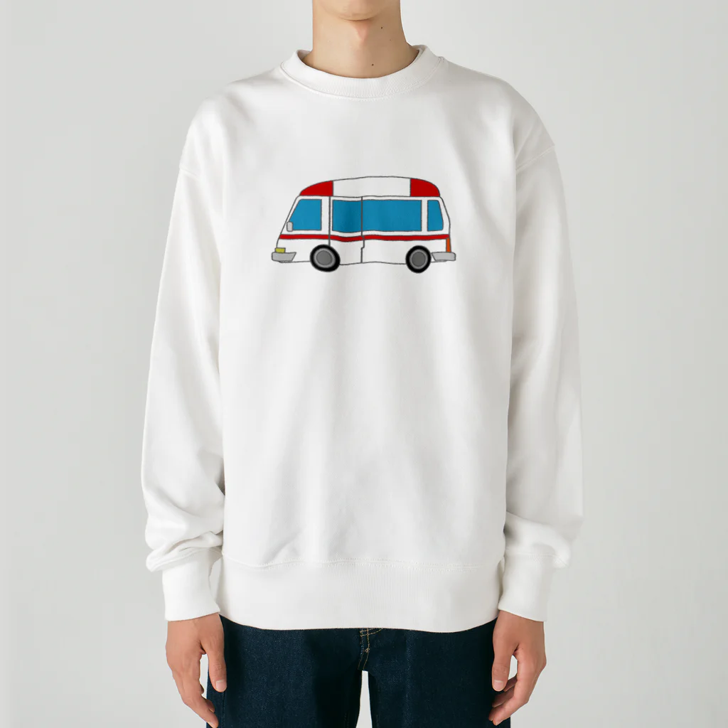 chicodeza by suzuriの可愛い救急車 Heavyweight Crew Neck Sweatshirt