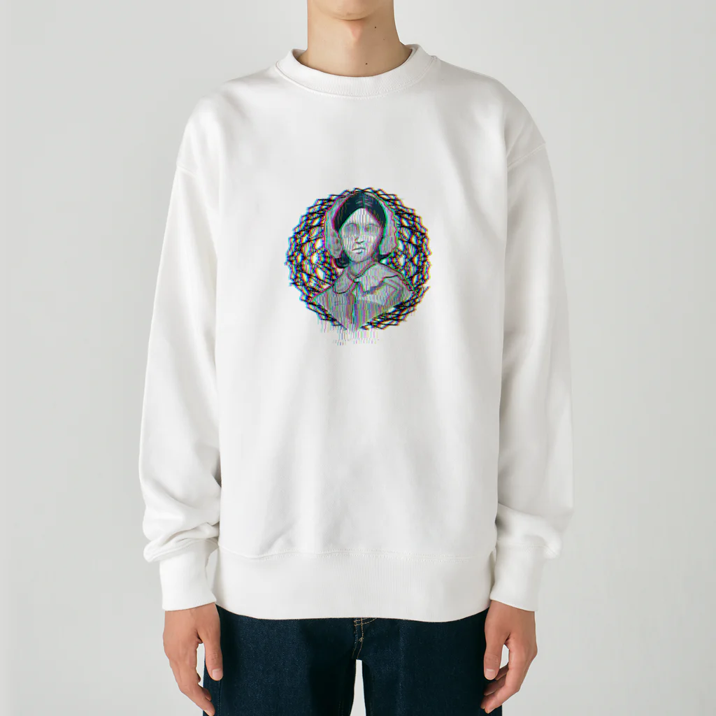 世界のあにまるずのサイバーナイチンゲール Heavyweight Crew Neck Sweatshirt