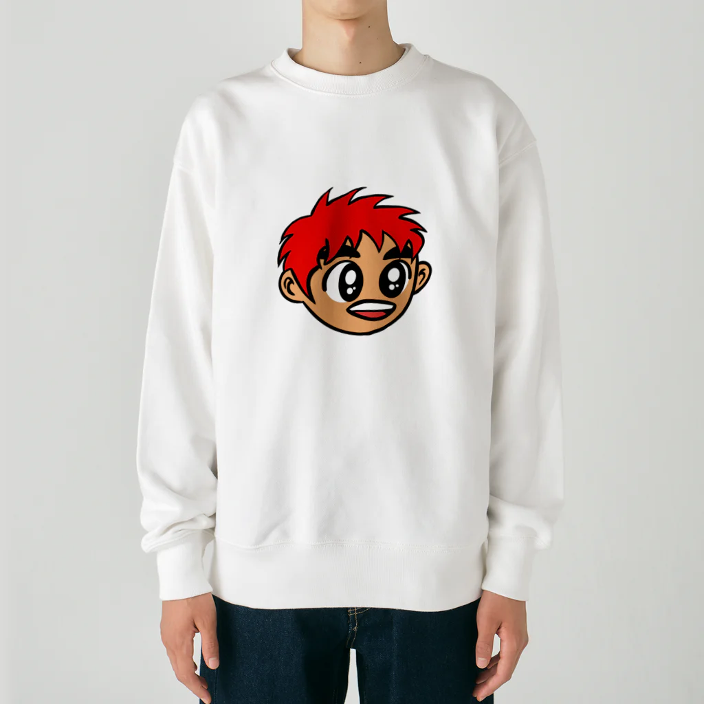 じゅうに（Jyuuni）の0007・赤い髪の少年（じゅうにブランド） Heavyweight Crew Neck Sweatshirt