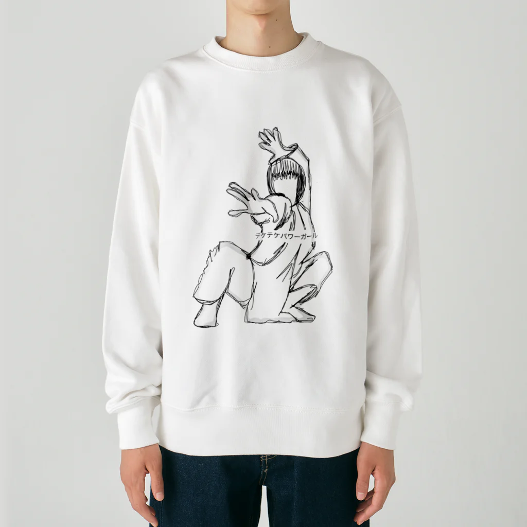 shop・テケテケのパワーガール Heavyweight Crew Neck Sweatshirt