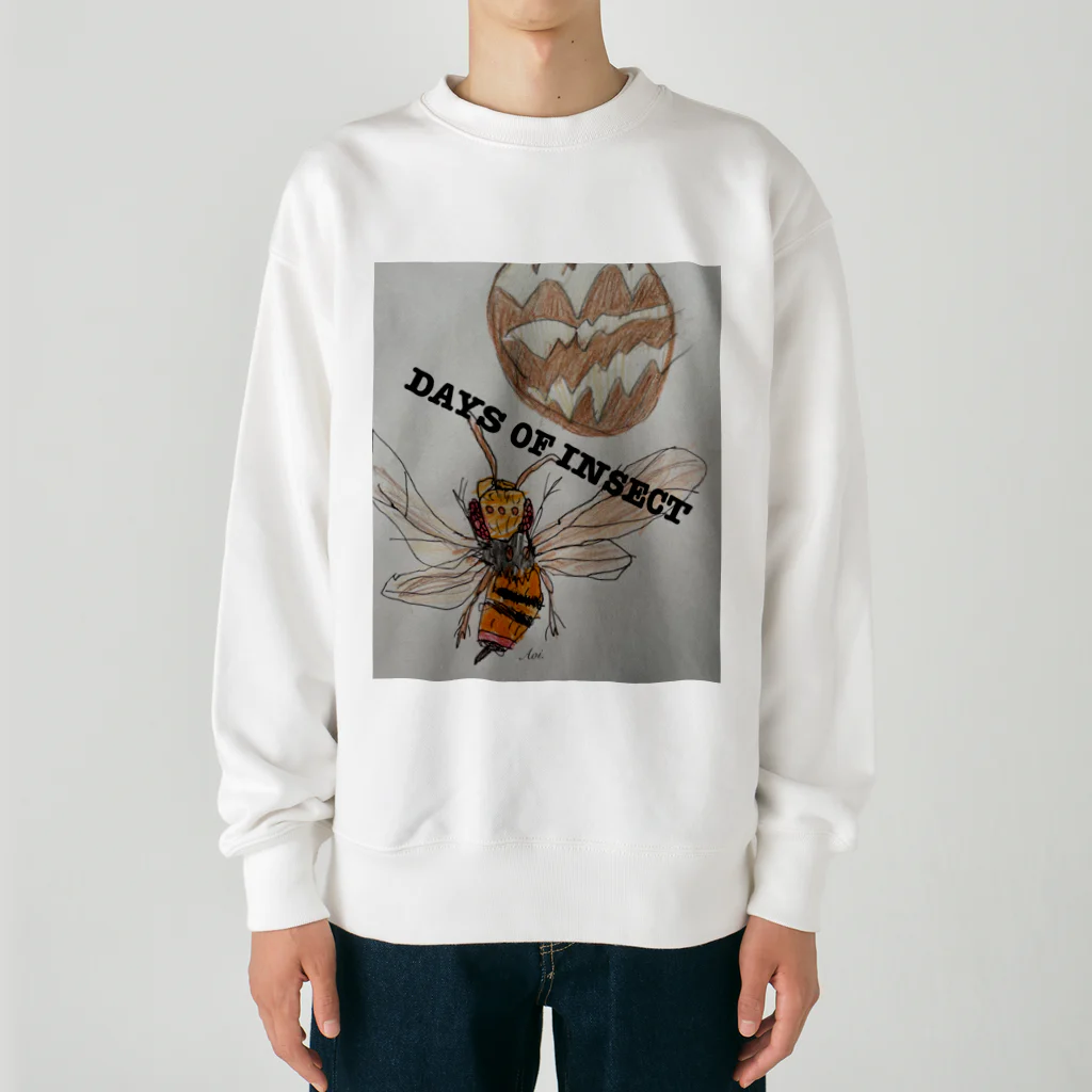 DAYS OF INSECTのこっちを見てるオオスズメバチ！ Heavyweight Crew Neck Sweatshirt