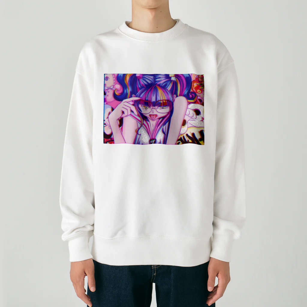 モダンラヂオの【昭和ヤンキー少女】 Heavyweight Crew Neck Sweatshirt