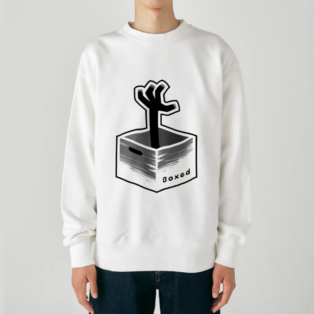 ツギハギ ニクの【Boxed * Horror】黒Ver Heavyweight Crew Neck Sweatshirt