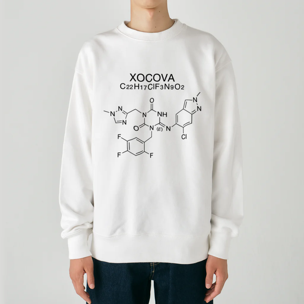 DRIPPEDのXOCOVA C22H17ClF3N9O2-ゾコーバ-(Ensitrelvir-エンシトレルビル-) Heavyweight Crew Neck Sweatshirt