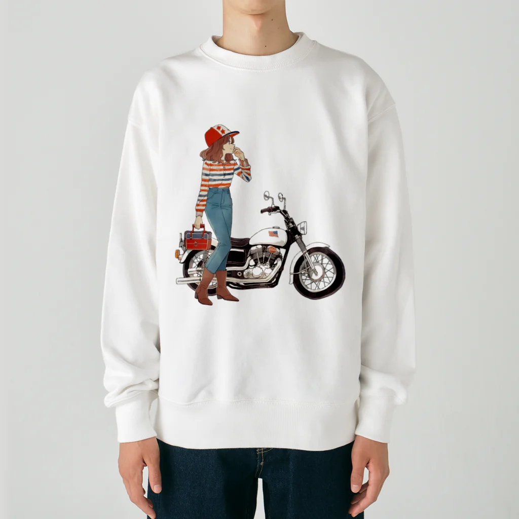 桜音ことこ企画のお気に入りのバイク Heavyweight Crew Neck Sweatshirt