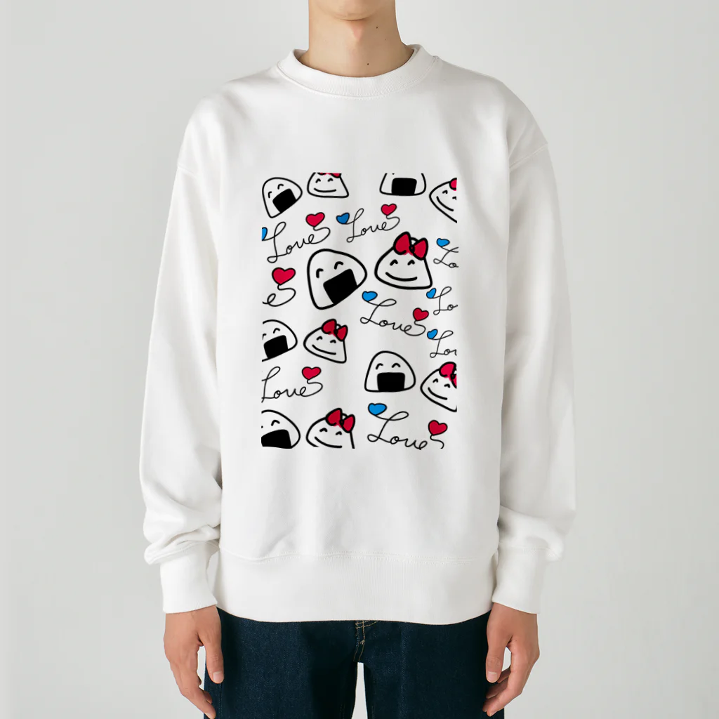 タカのおにぎりlove Heavyweight Crew Neck Sweatshirt