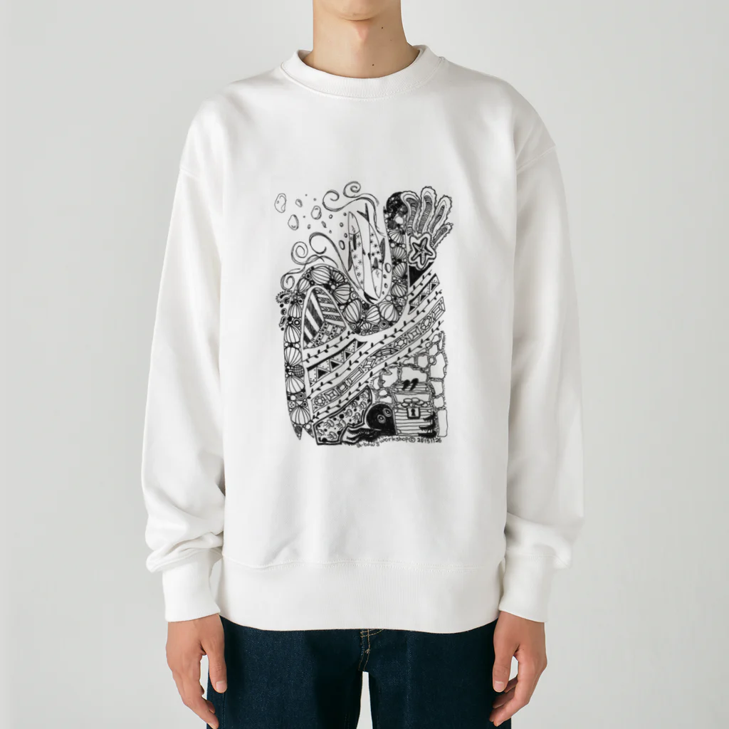 a-bow's workshop(あーぼぅズ ワークショップ)の海中散歩 Heavyweight Crew Neck Sweatshirt