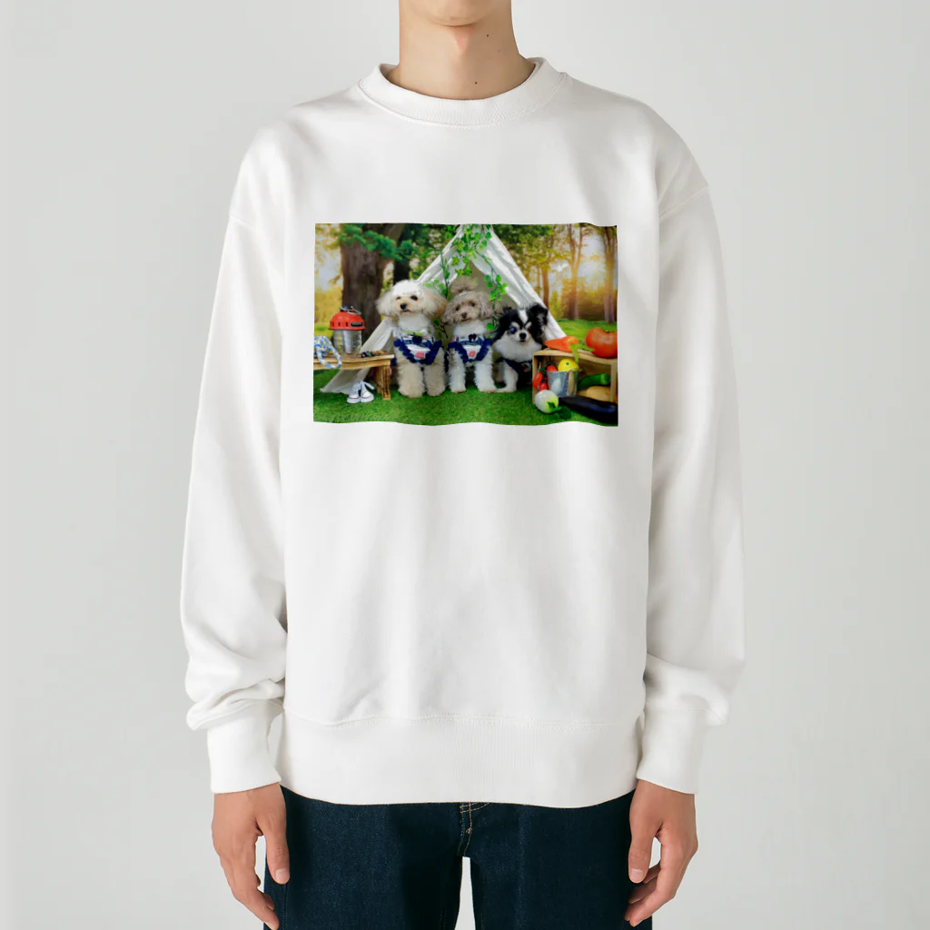 湘南にゃんわんふぉと🐶のゆめモカメルちゃん Heavyweight Crew Neck Sweatshirt