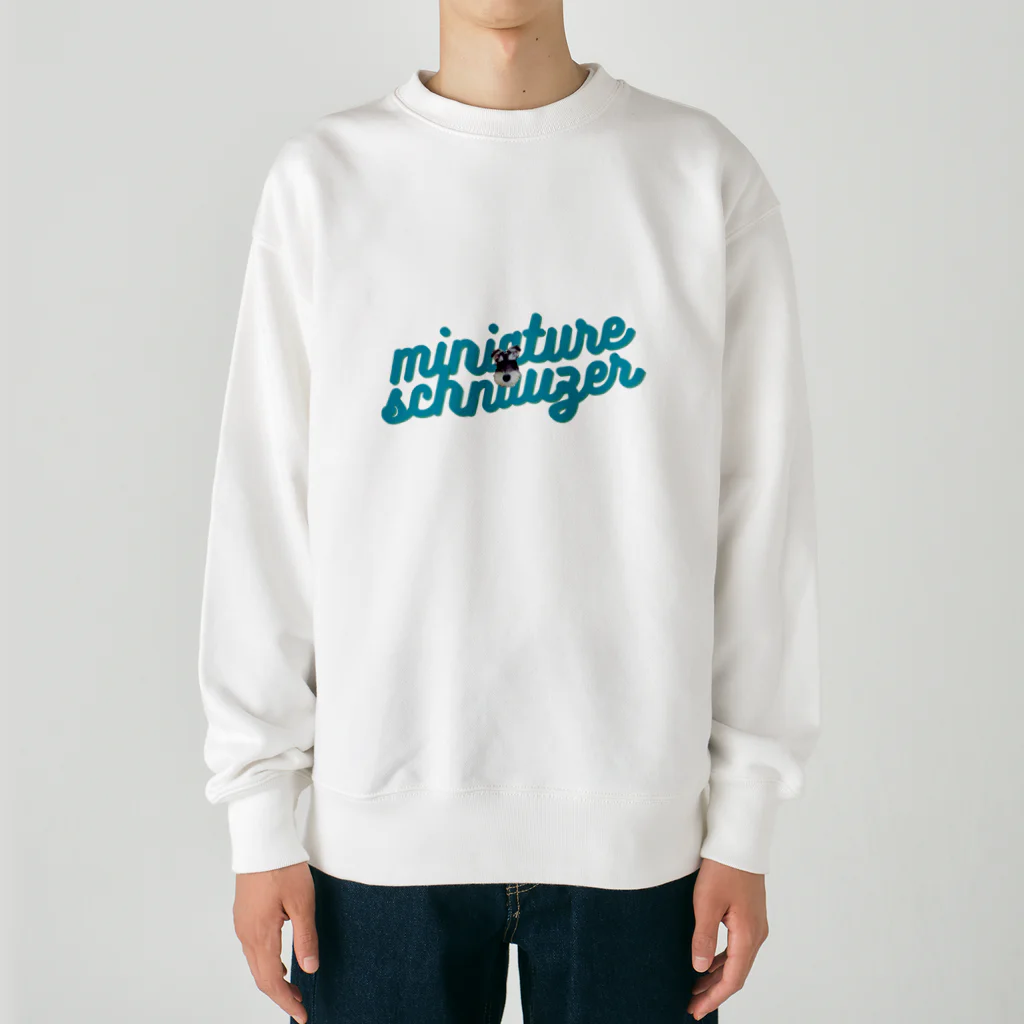 ミニチュアシュナウザー　B&Sのミニチュアシュナウザー　B&S シンプル Heavyweight Crew Neck Sweatshirt